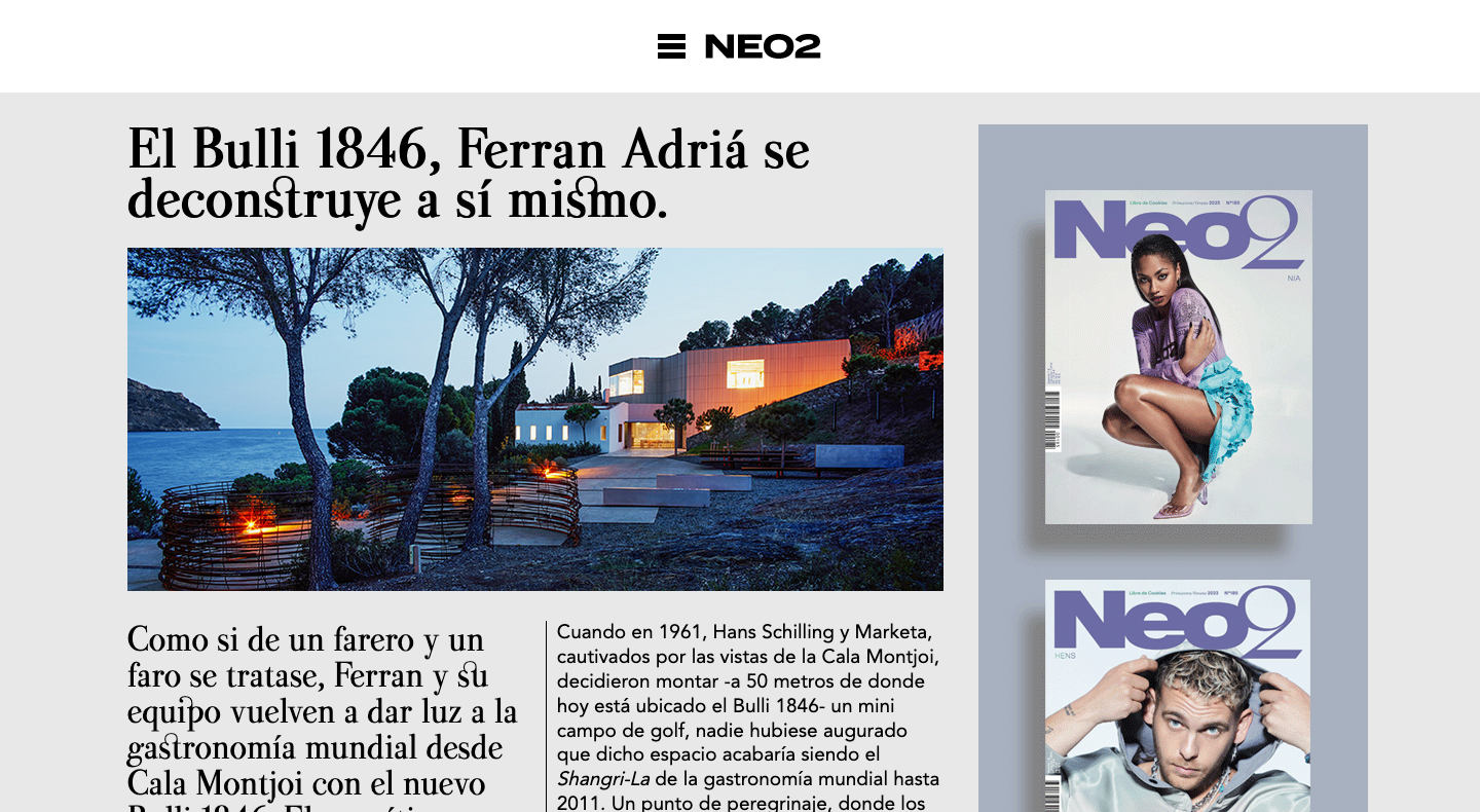 El Bulli 1846, Ferran Adriá se deconstruye a sí mismo.  - 2022.06.26 - Neo2